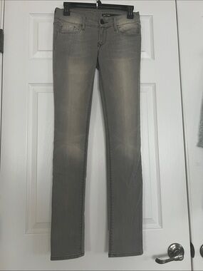 Black Orchid Women's Skinny Jeans in Faded Gray Classic Five-Pocket Waist 25"